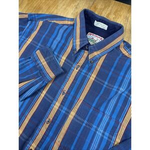 Adirondack by Savile Row Shirt '90's Color Block Plaid Button Down Men's Large